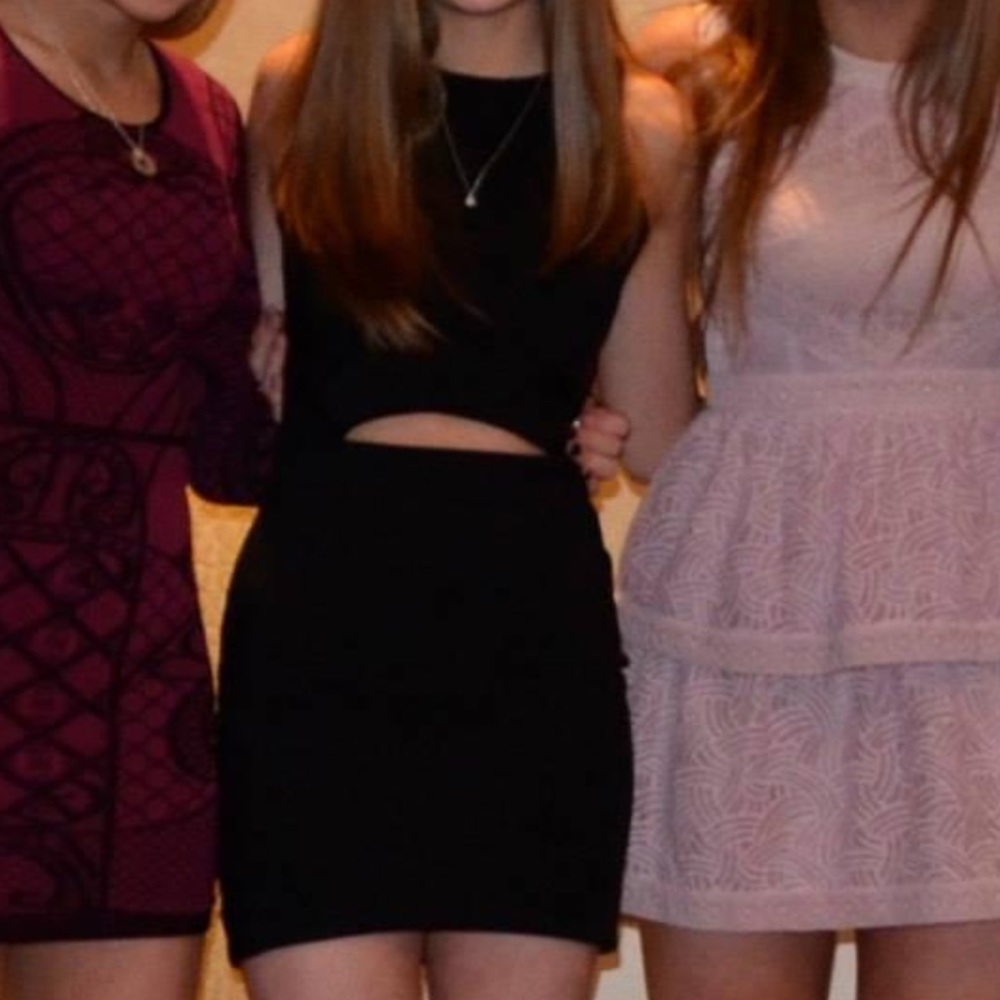 LF black tight dress